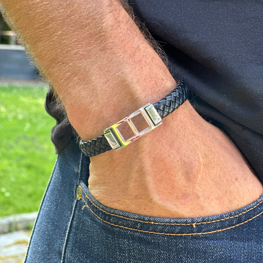 Armbånd skinn svart