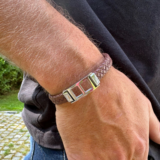 Armbånd skinn brun